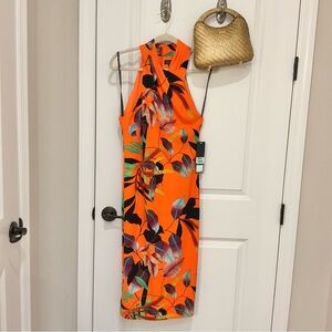 Rachel Roy Harland Midi Dress Sunset Vine Large, NWT